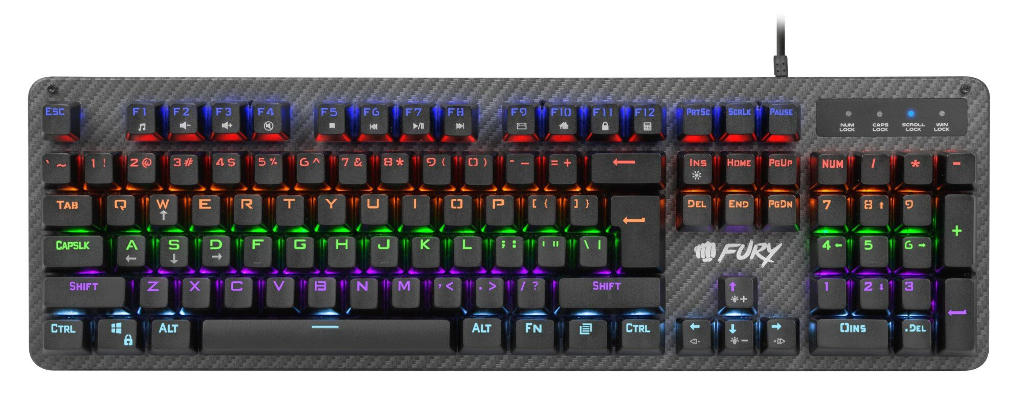 Klawiatura przewodowa FURY Tornado