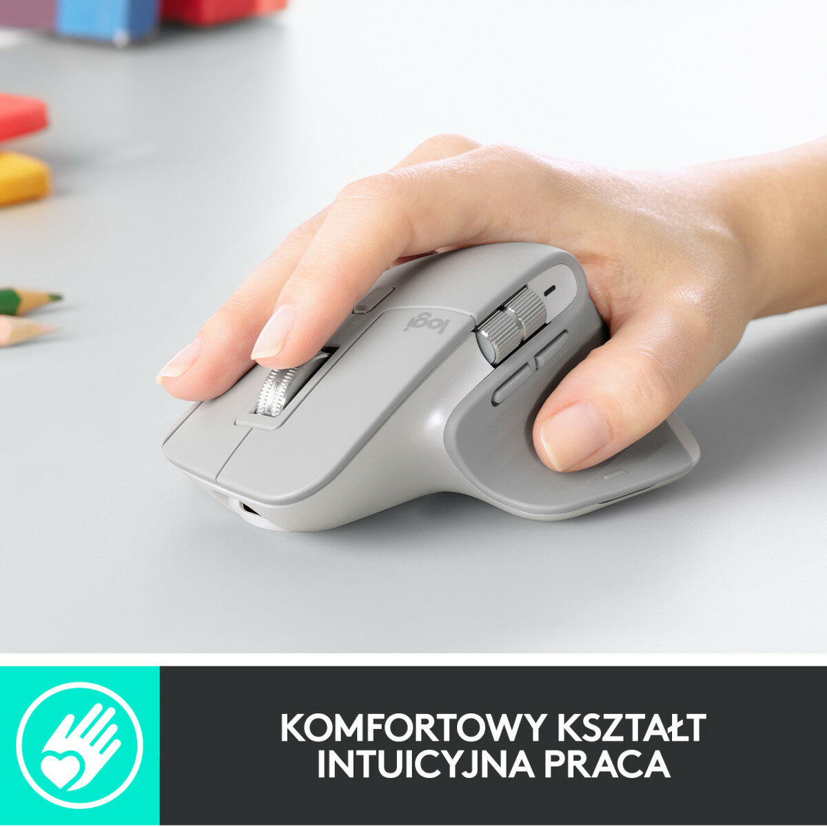 Mysz bezprzewodowa LOGITECH MX Master 3 Szary 910-005695