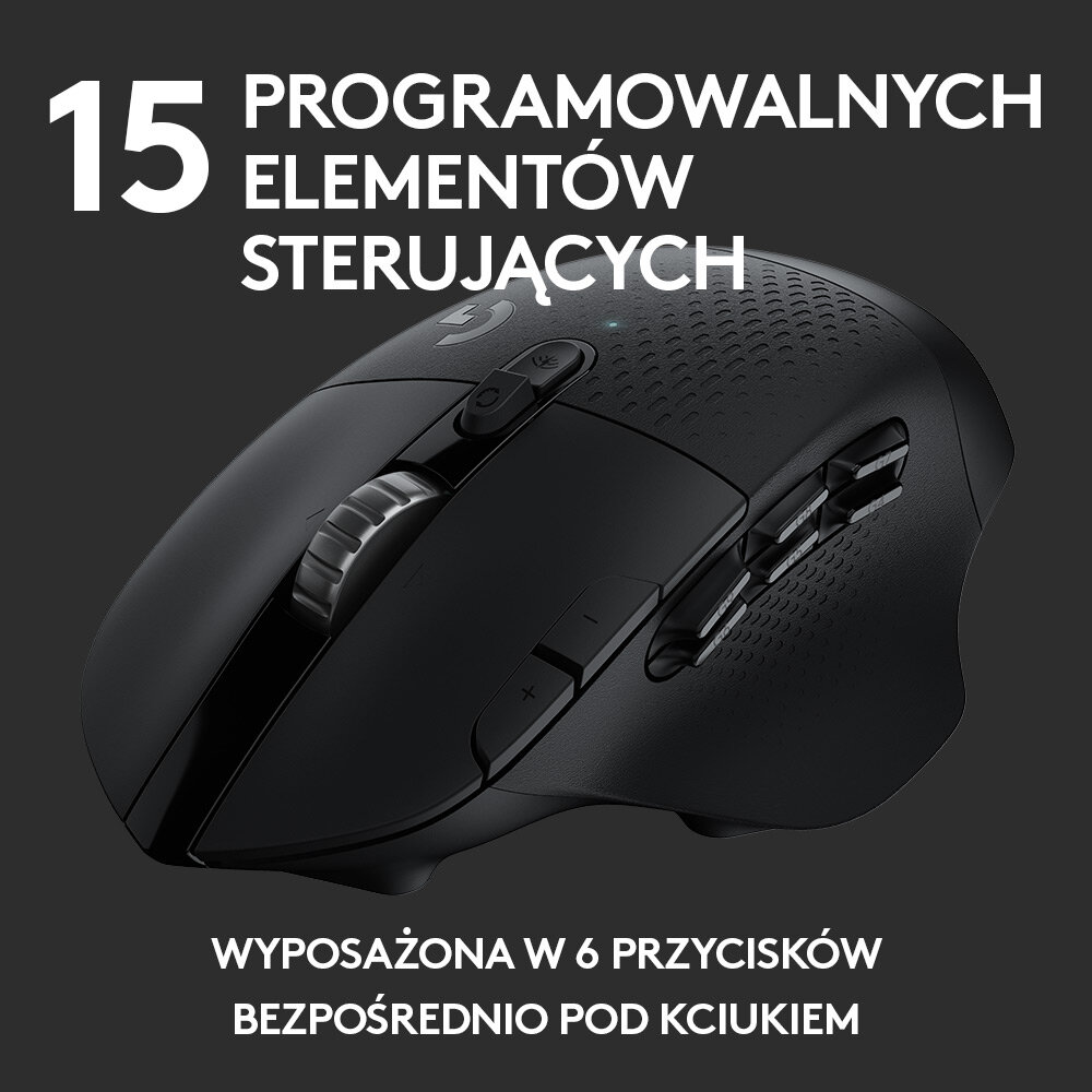 Mysz bezprzewodowa LOGITECH G604 Lightspeed Wireles Gaming Czarny 910-005649
