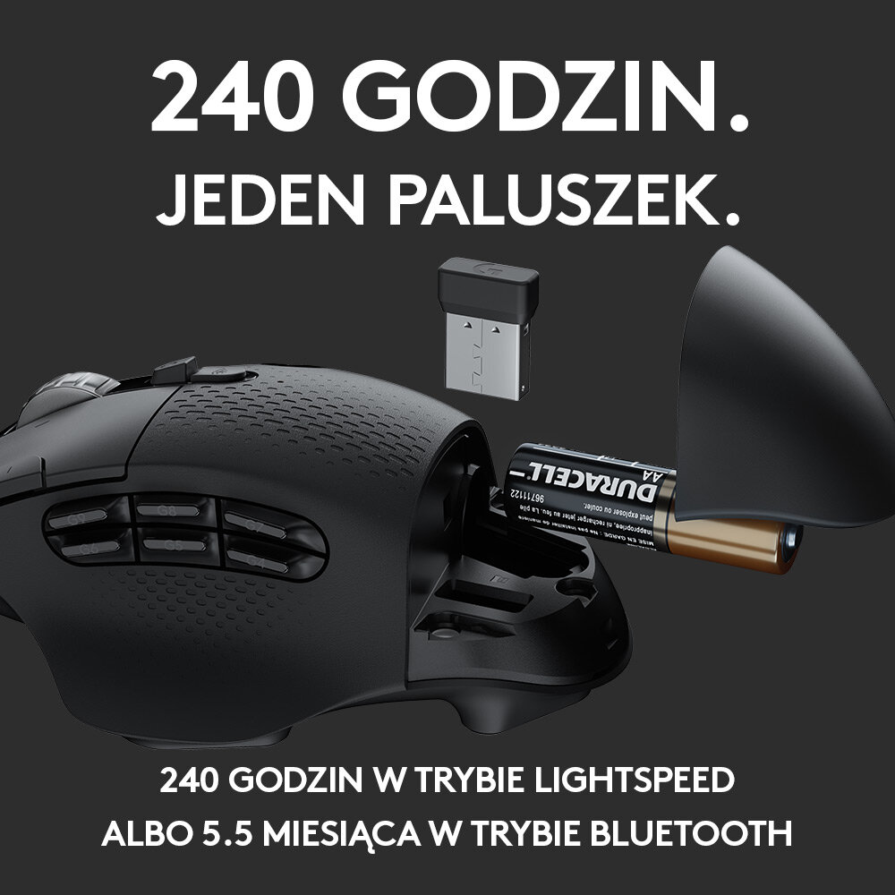 Mysz bezprzewodowa LOGITECH G604 Lightspeed Wireles Gaming Czarny 910-005649