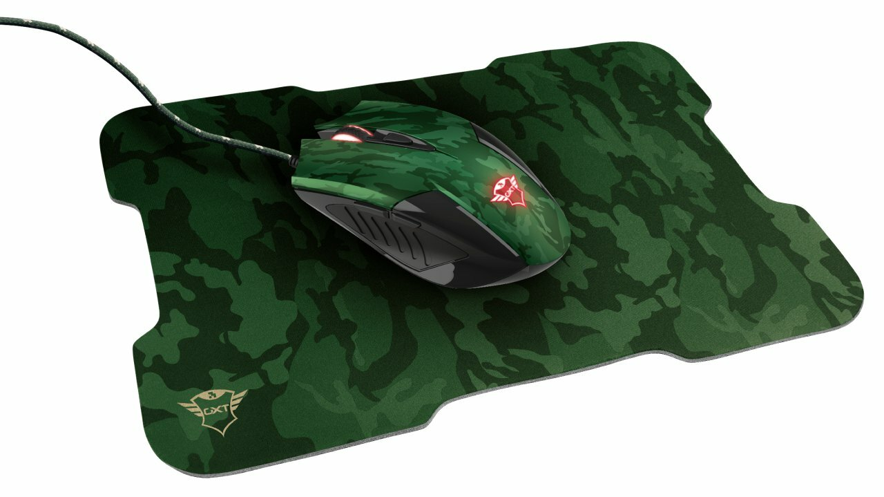 Zestaw podkładka+mysz TRUST GXT 781 Rixa Camo
