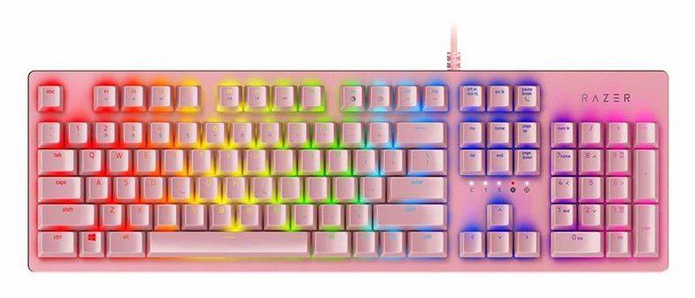 Klawiatura przewodowa RAZER Huntsman Różowy (Quartz) RZ03-02521800-R3M1
