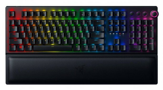 Klawiatura bezprzewodowa RAZER BlackWidow V3 Pro - Green Switch Czarny