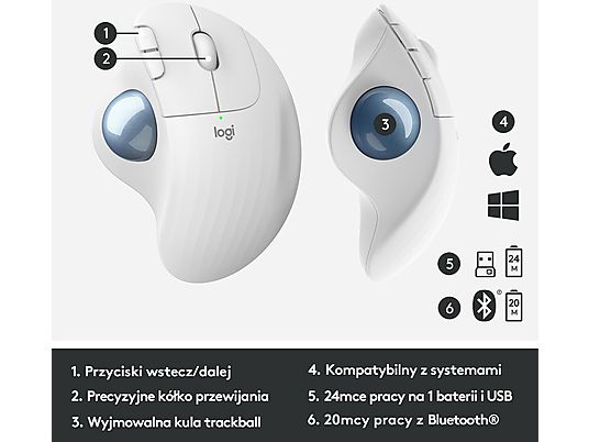 Trackball LOGITECH ERGO M575 Białawy