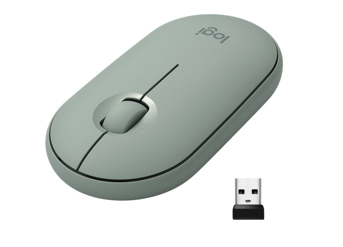 Mysz bezprzewodowa LOGITECH Pebble M350 Eukaliptusowy 910-005720