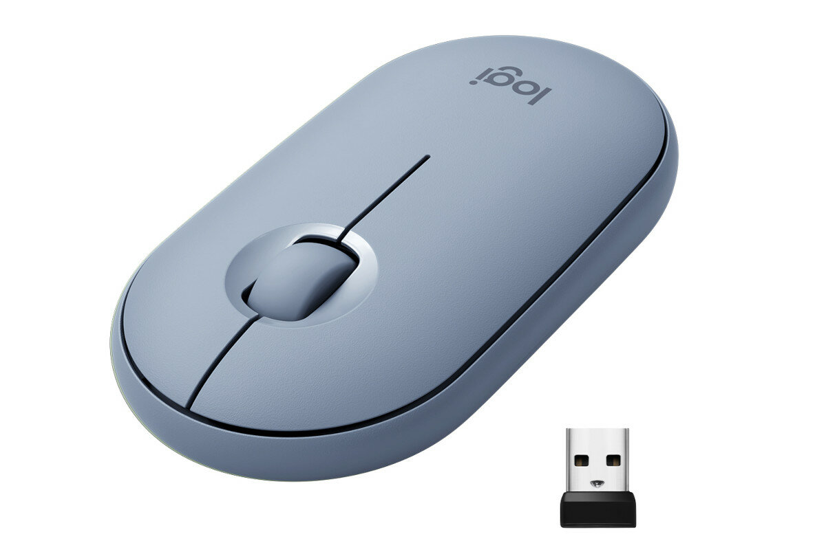 Mysz bezprzewodowa LOGITECH Pebble M350 Jasnoniebieski 910-005719