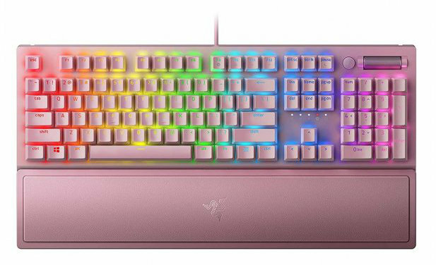 Klawiatura przewodowa RAZER BlackWidow V3 - Green Switch Różowy (Quartz) RZ03-03541800-R3M1