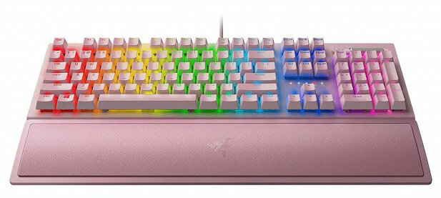 Klawiatura przewodowa RAZER BlackWidow V3 - Green Switch Różowy (Quartz) RZ03-03541800-R3M1