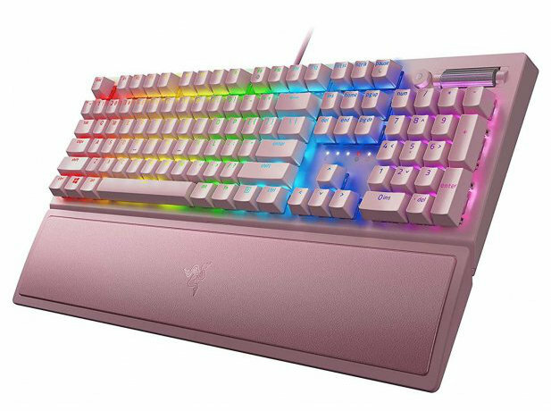 Klawiatura przewodowa RAZER BlackWidow V3 - Green Switch Różowy (Quartz) RZ03-03541800-R3M1
