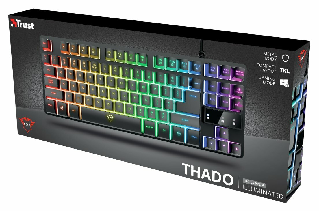 Klawiatura przewodowa TRUST GXT 833 Thado Illuminated RU