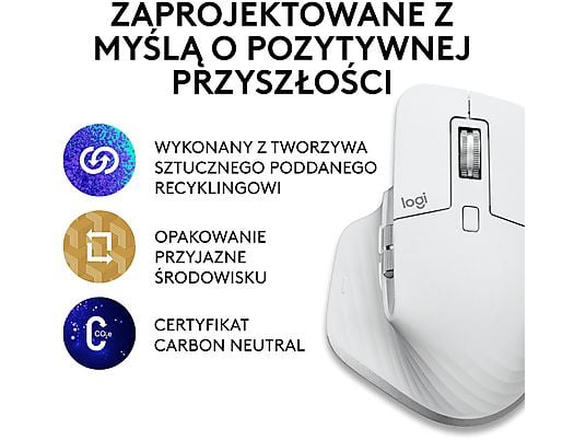 Mysz bezprzewodowa LOGITECH MX Master 3S for Mac Jasnoszary 910-006572