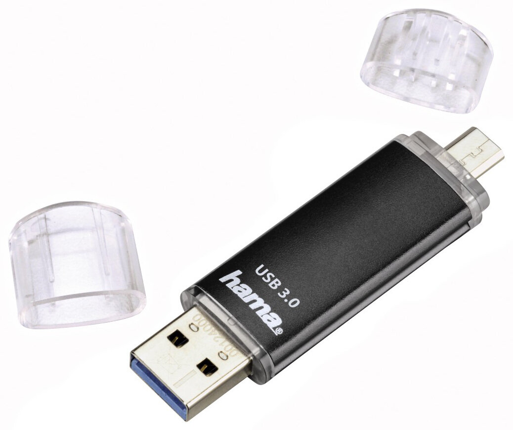 Pamięć USB HAMA Laeta Twin 3.0 128 GB Czarny