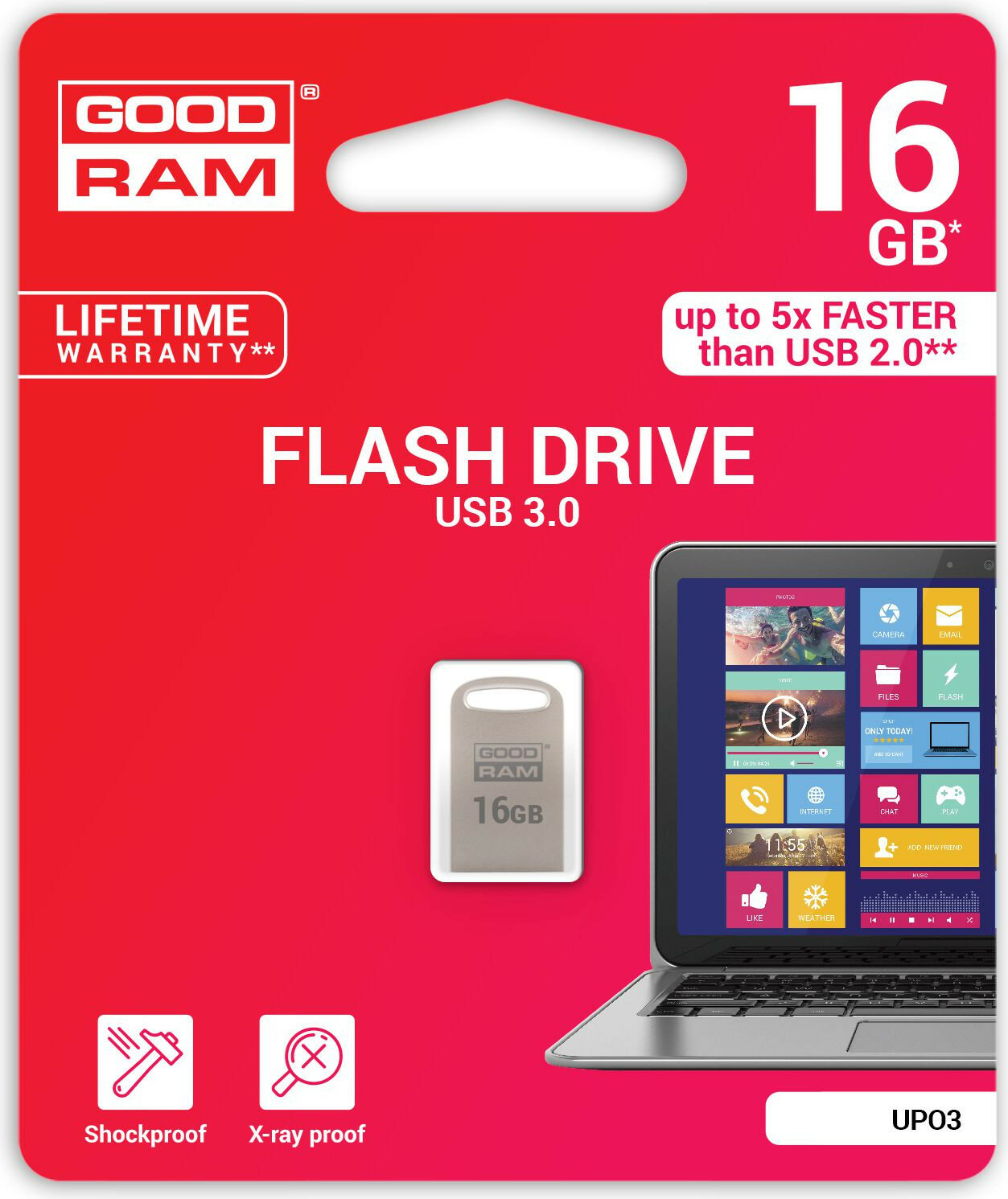 Pamięć USB GOODRAM UPO3 16 GB Srebrny