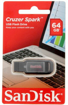 Pamięć USB SANDISK Cruzer Spark 64GB Czarno-czerwony