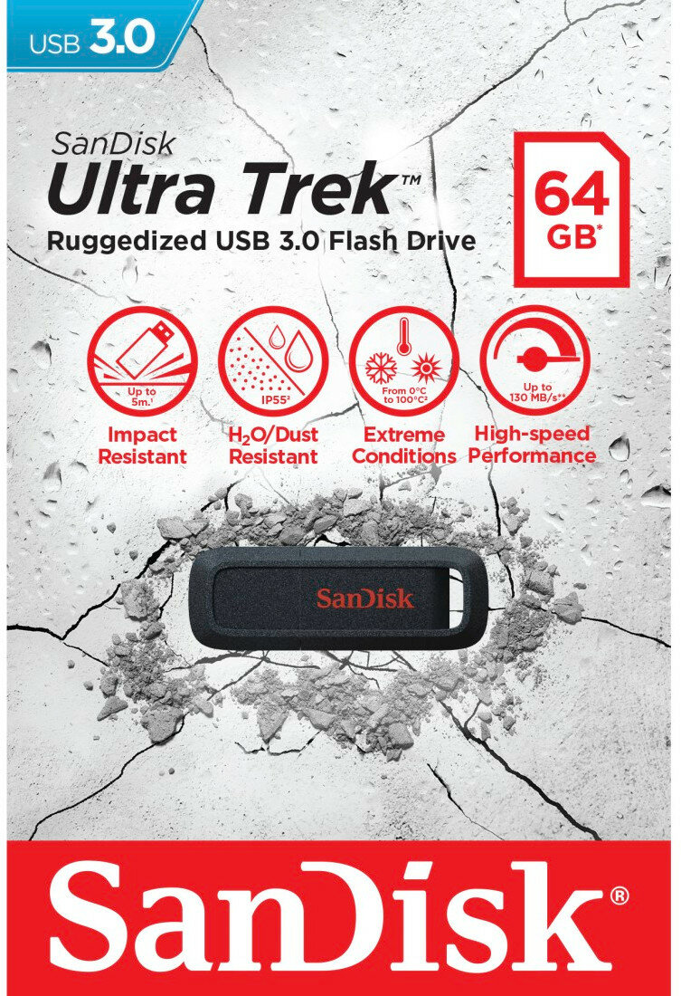 Pamięć USB SANDISK Ultra Trek 64GB 130 MB/s