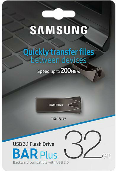 Pamięć USB SAMSUNG Bar Plus (2020) 32 GB Tytanowy MUF-32BE4/APC