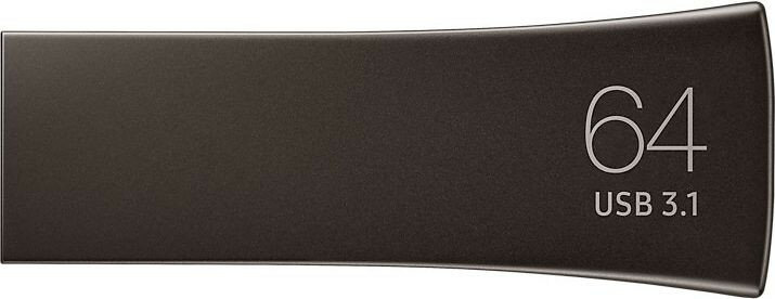 Czarny pendrive USB 3.1 ze srebrnym '64' i napisem 'USB 3.1'.