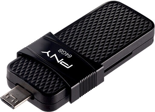 Pamięć USB PNY Duo Link OTG Micro USB 3.0 64GB Czarny