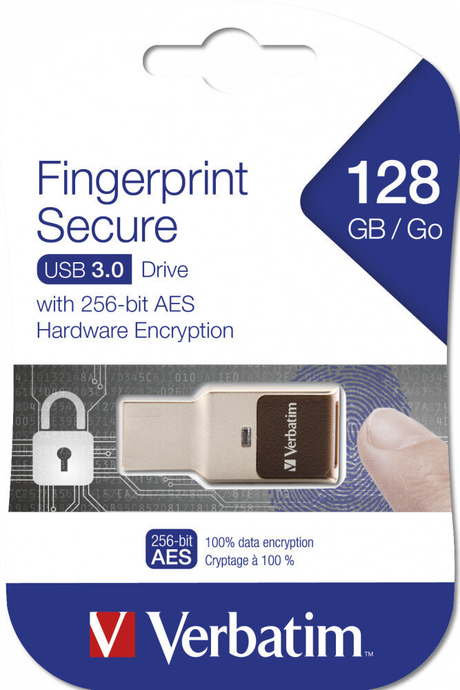 Pamięć USB VERBATIM Fingerprint Secure USB 3.0/128GB