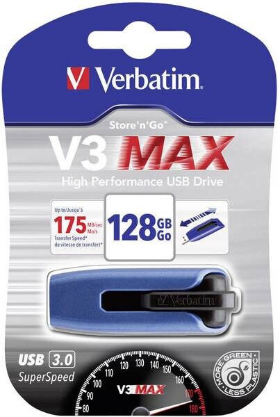 Pamięć USB VERBATIM V3 MAX USB 3.0/128GB Niebieski