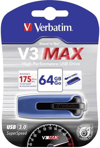 Pamięć USB VERBATIM V3 MAX USB 3.0/64GB Niebieski