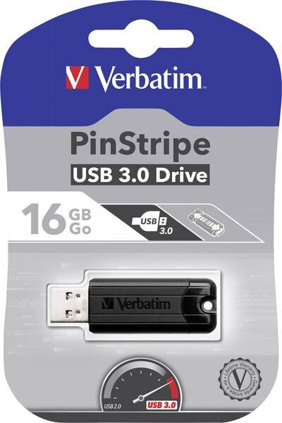Pamięć USB VERBATIM PinStripe USB 3.0/16GB