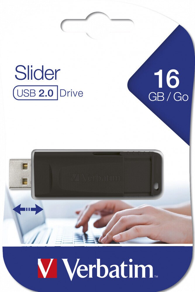 Pamięć USB VERBATIM Slider USB 2.0/16 GB