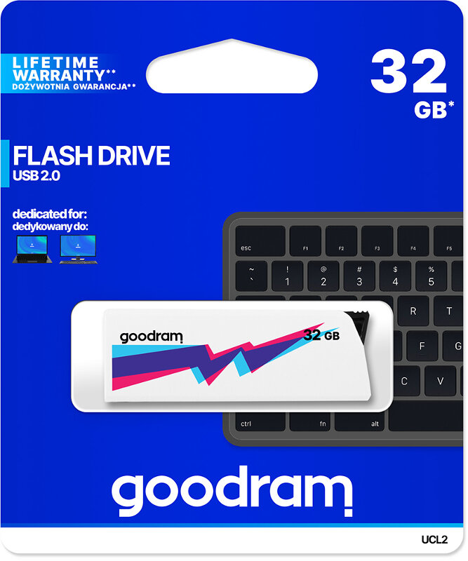 Pamięć USB GOODRAM UCL2 USB 2.0 32GB Biały UCL2-0320W0R11