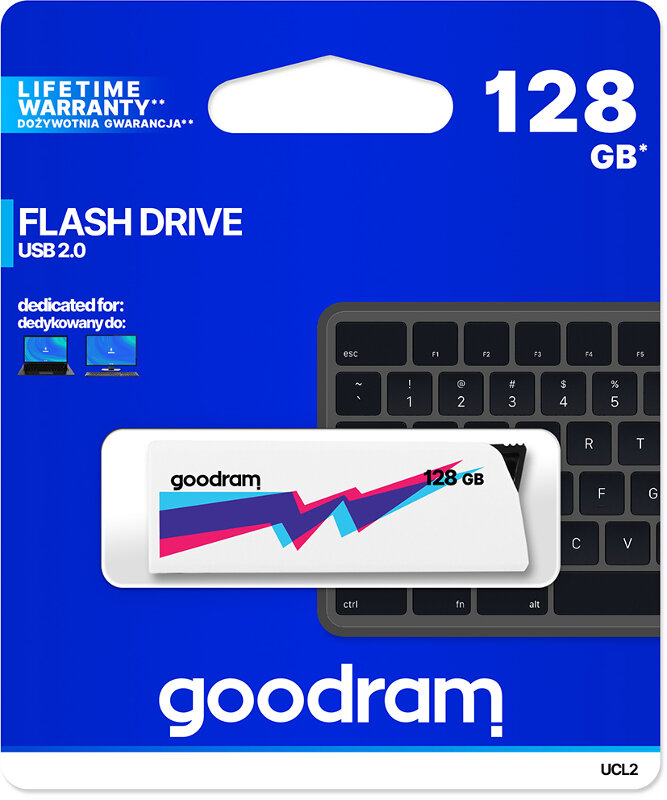 Pamięć USB GOODRAM UCL2 USB 2.0 128GB Biały UCL2-1280W0R11