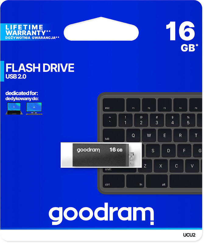 Pamięć USB GOODRAM UCU2 USB 2.0 16GB Czarny UCU2-0160K0R11
