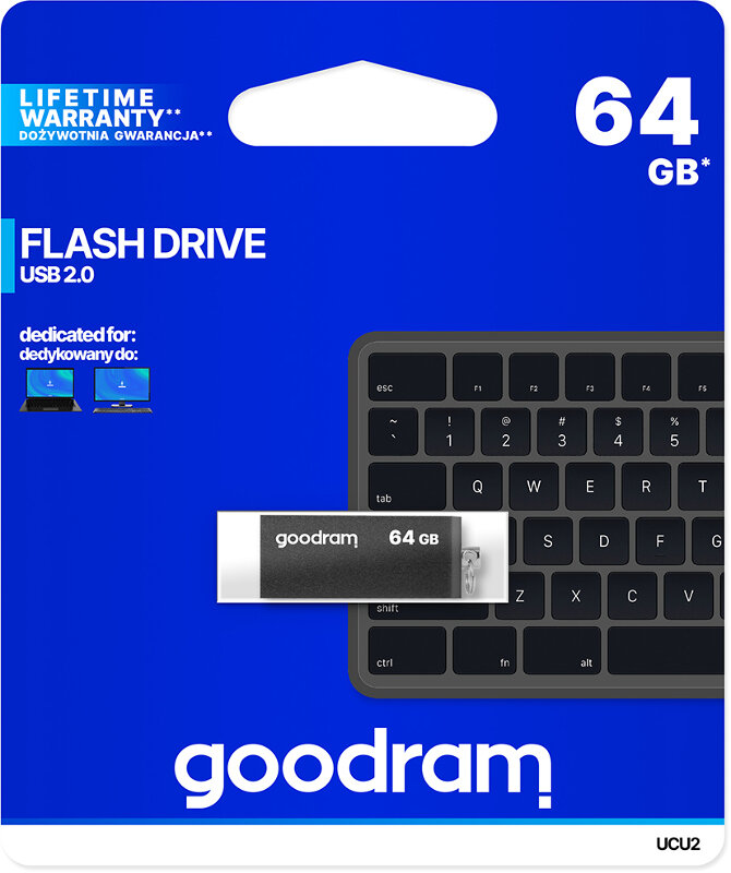 Pamięć USB GOODRAM UCU2 USB 2.0 64GB Czarny UCU2-0640K0R11