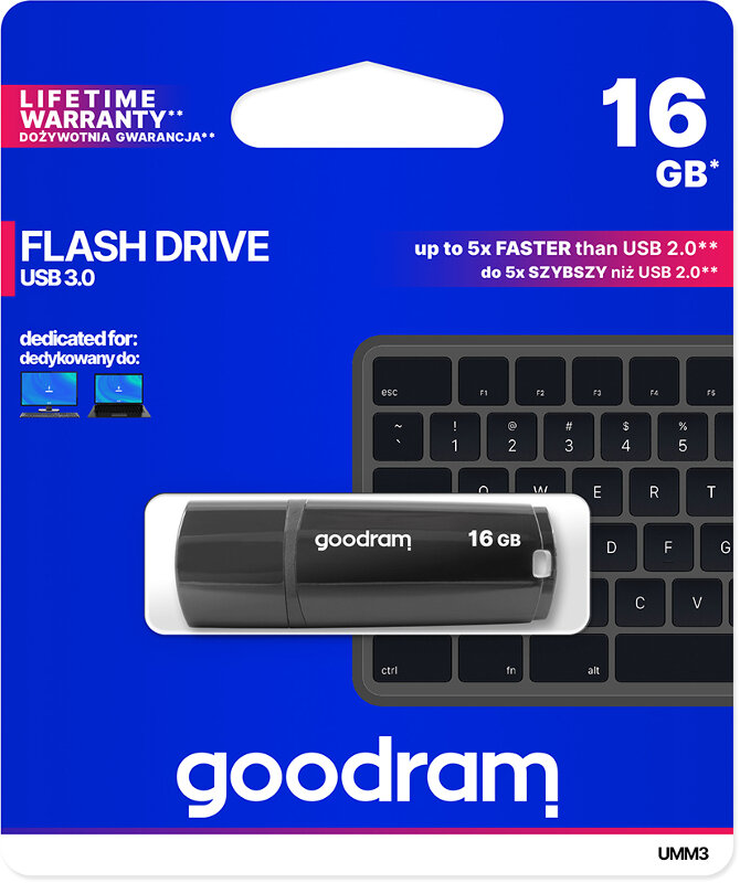 Pamięć USB GOODRAM UMM3 USB 3.0 16MB Czarny UMM3-0160K0R11
