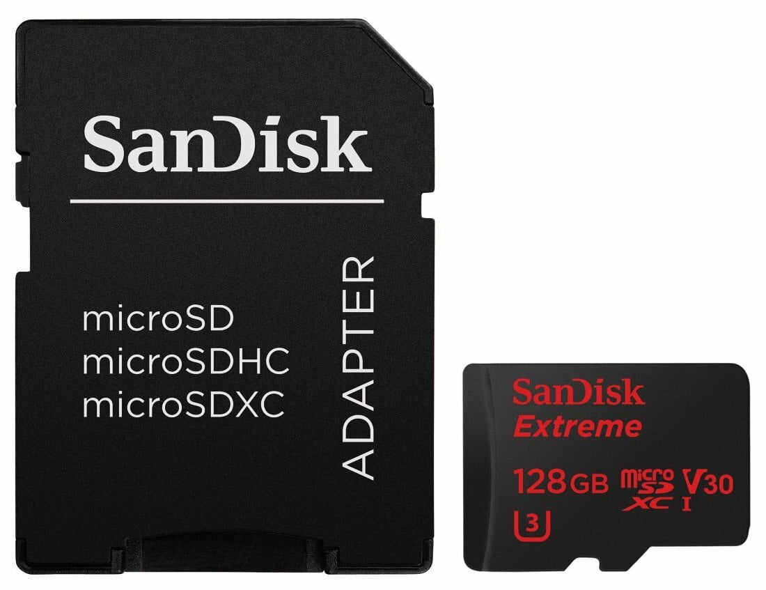 Karta pamięci SANDISK Extreme microSDXC 128GB 90MB/s Class 10 UHS-I U3 V30 + adapter