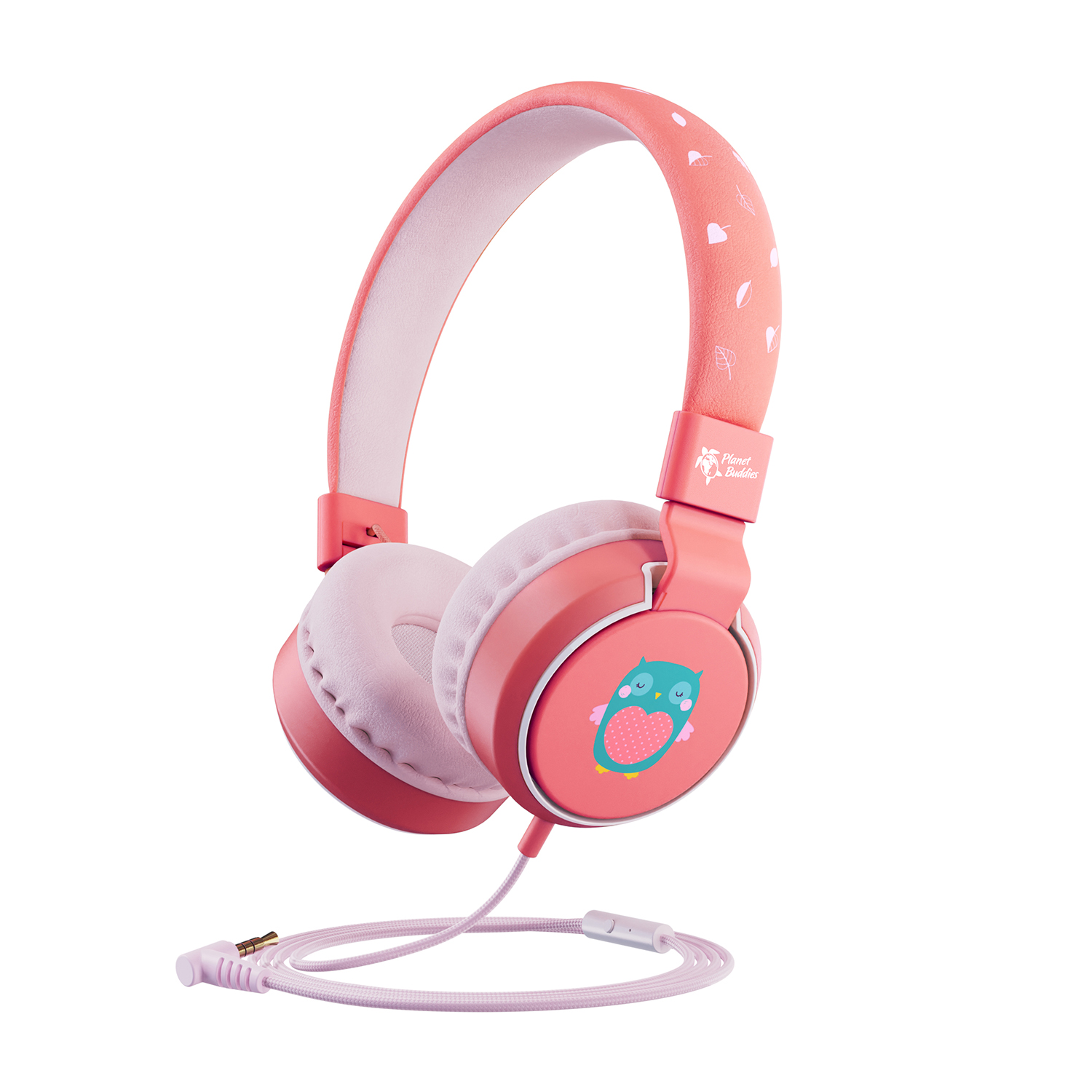 Urbanista Planet Buddies Cuffie Cuffie, Wired - Olive the Owl Pink/Rosa