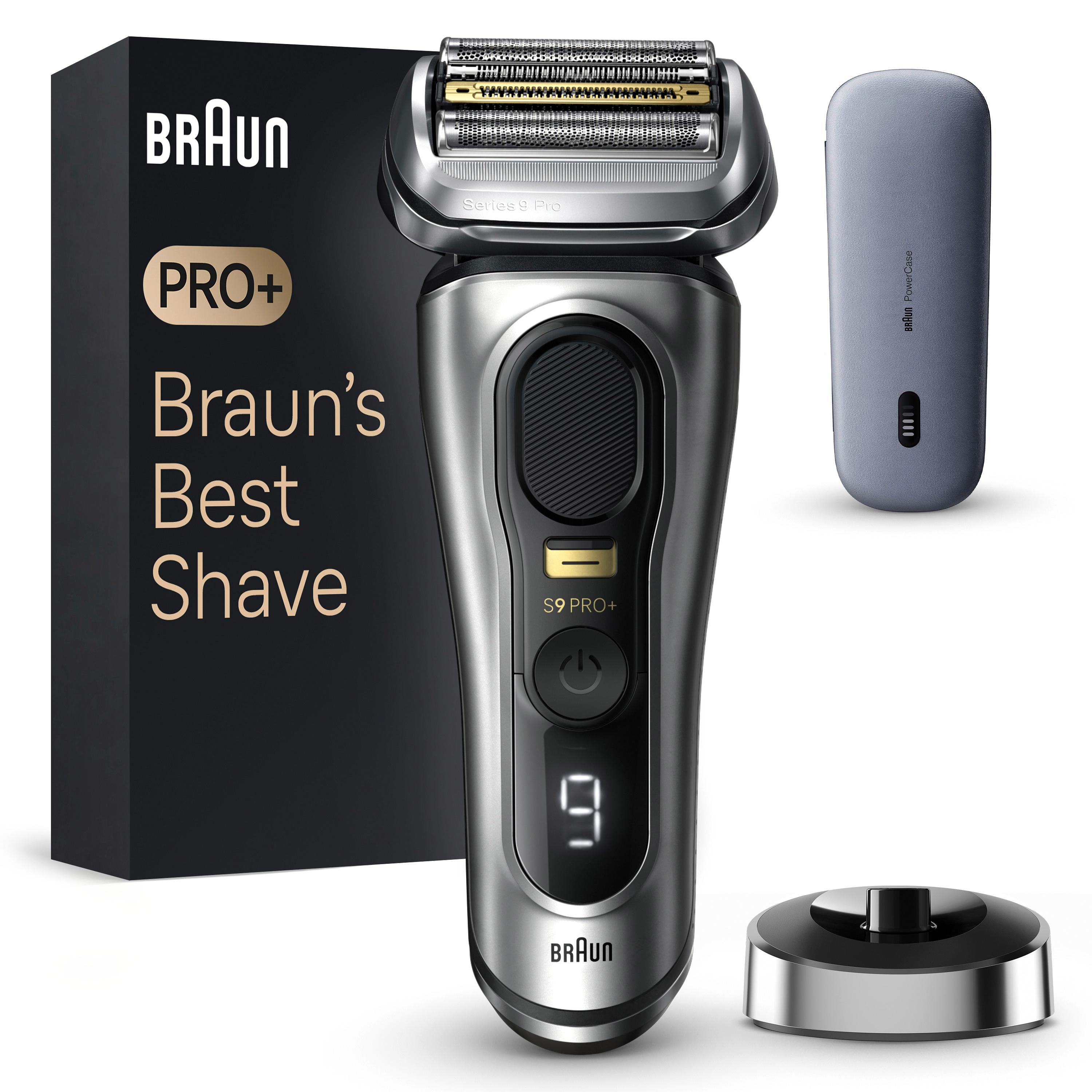 BRAUN Series 9 - 9527s Elektrischer Herrenrasierer (Akkubetrieb, Silver, Trocken- und Nassrasur)