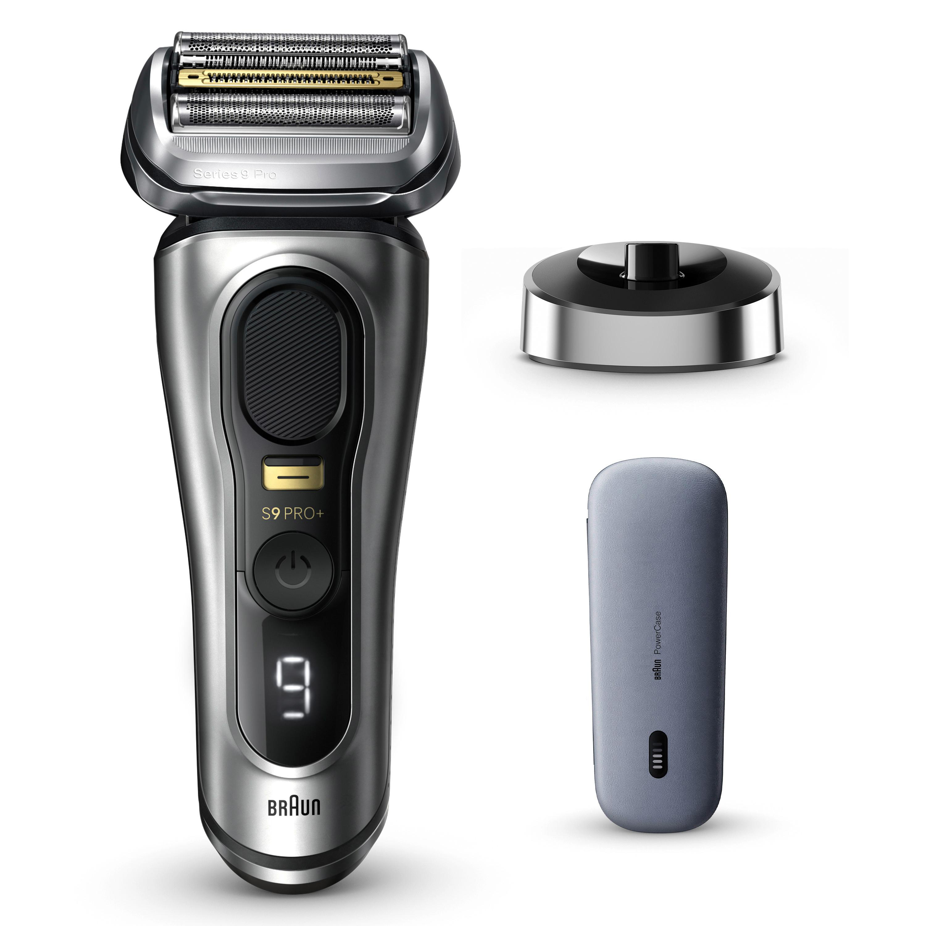 BRAUN Series 9 - 9527s Elektrischer Herrenrasierer (Akkubetrieb, Silver, Trocken- und Nassrasur)