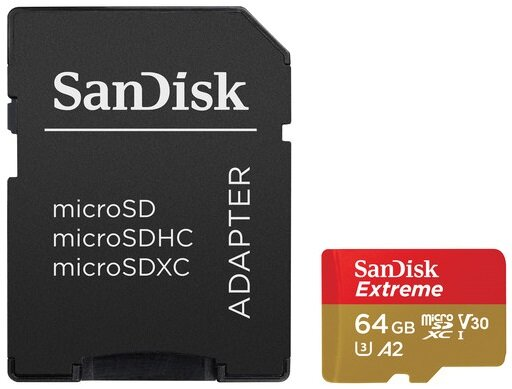 Karta pamięci SANDISK microSDXC Extreme 64GB 160MB/s C10 U3 V30 A2