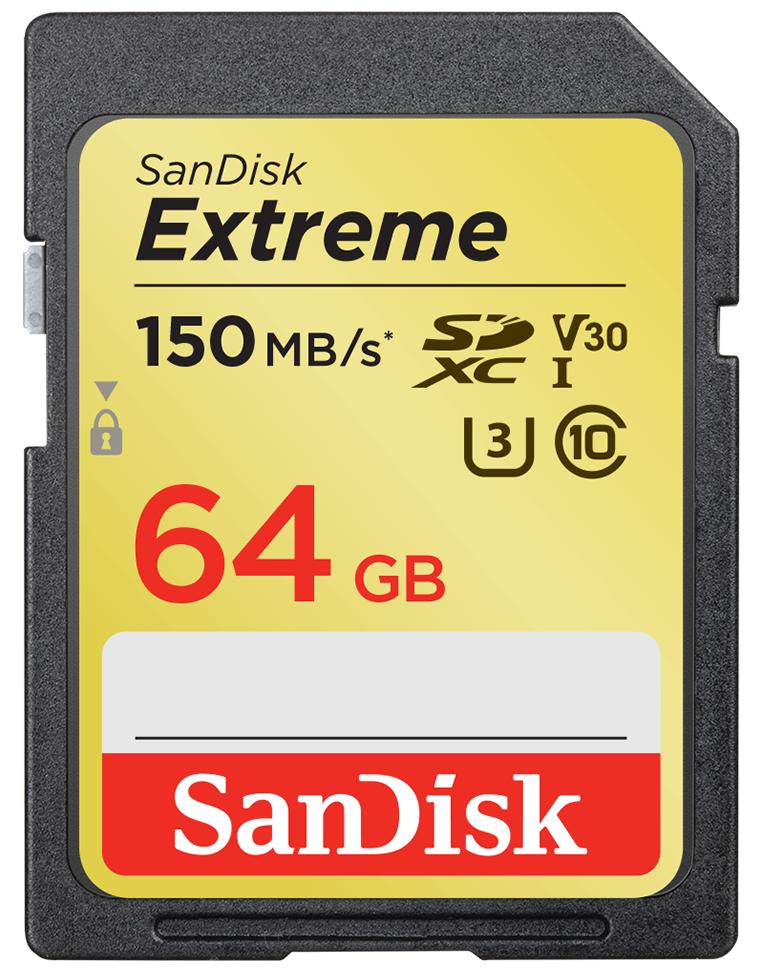 Karta pamięci SANDISK Extreme SDXC 64GB 150 MB/s Class 10 UHS-I U3
