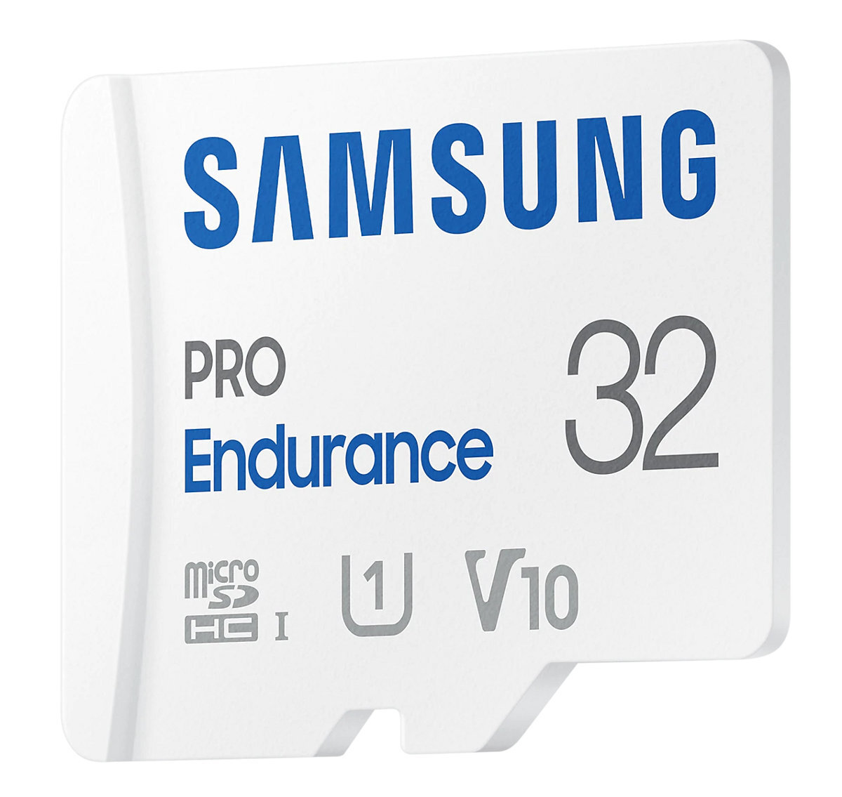 Biała karta SD Samsung Pro Endurance z tekstem.