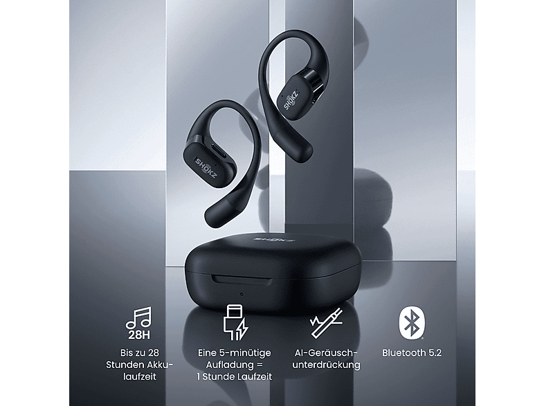 Thumbnail - SHOKZ OpenFit, In-ear Kopfhörer Bluetooth Schwarz