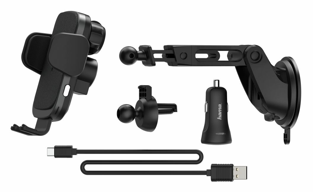 Uchwyt samochodowy z ładowarką HAMA FC10 Motion 188300