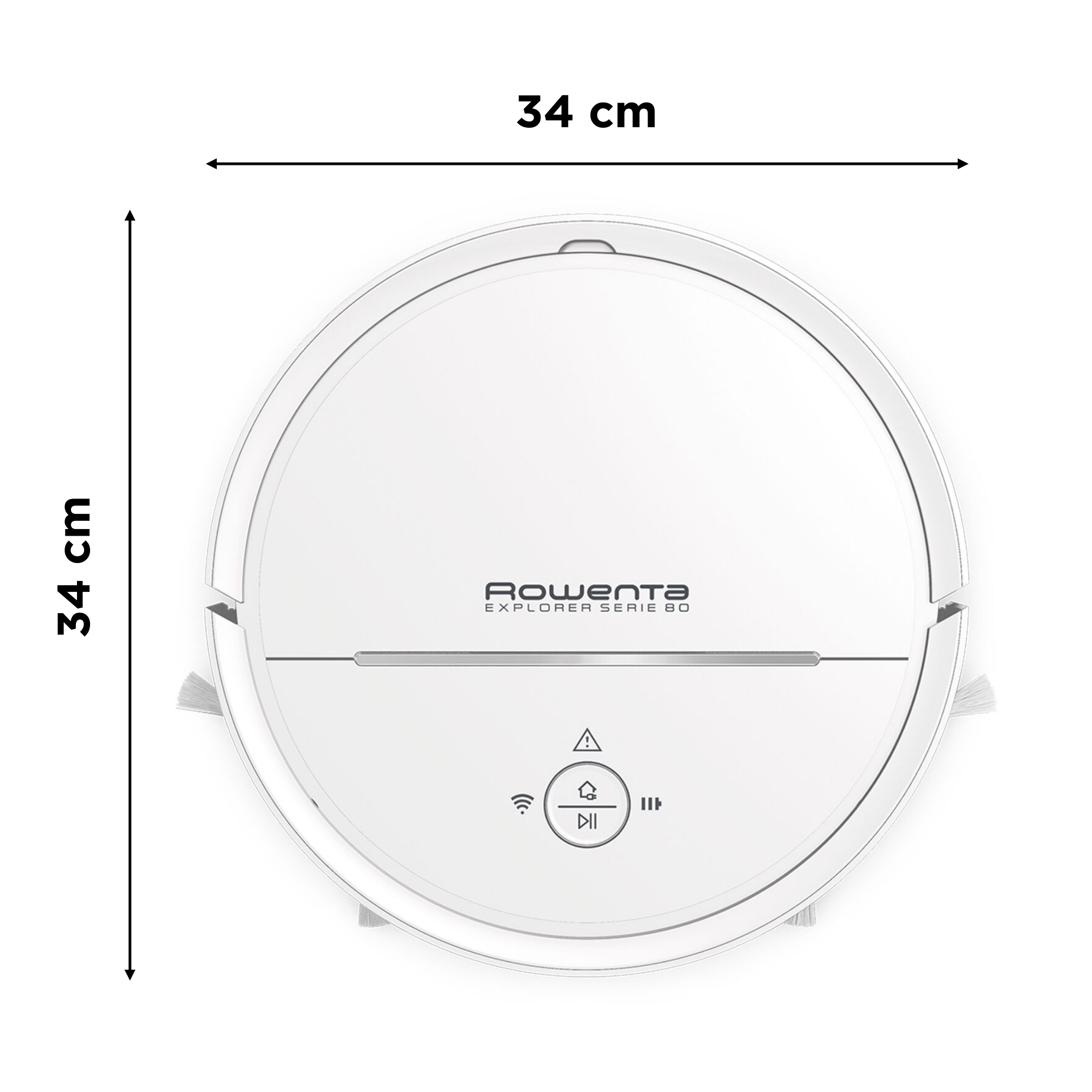 Robot aspirador - Rowenta Robot X-Plorer Serie 80  RR7747WH, 1000W, 120 min, Aspira y friega, Navegación inteligente, App, WiFi, Asistente Voz, Blanco