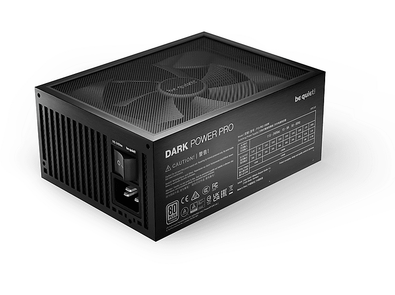 BE QUIET Dark Power 13 PC-Netzteil, 1300W, ATX 3.0, 80 PLUS® Titanium-Effizienz, 135mm Lüfter, Schwarz — Foto 2 von 4