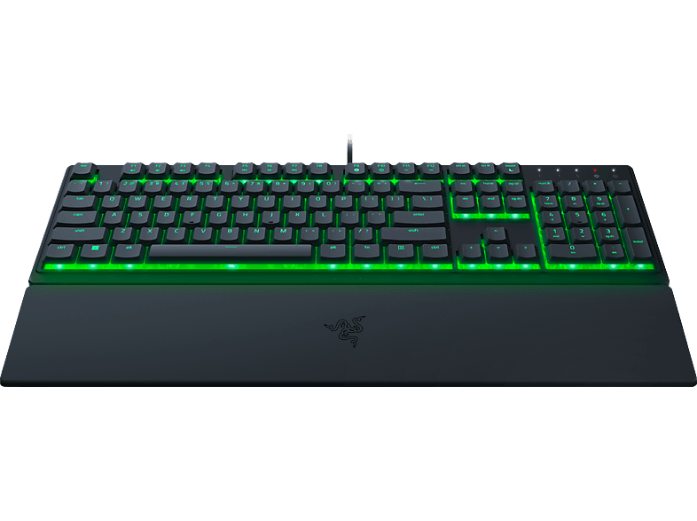 RAZER Ornata V3 X - Gaming Tastatur, Kabelgebunden, QWERTZ, Full size, Mecha-Membran, Razer Membrane Switch, Schwarz