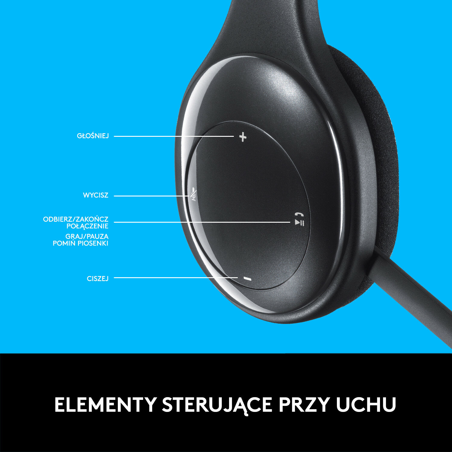 Słuchawki LOGITECH Wireless Headset H800 981-000338