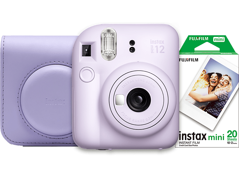 Fujifilm-Mini appareil photo instantané Instax 12,  rose/bleu/gris/blanc/violet, avec papier photo Instax