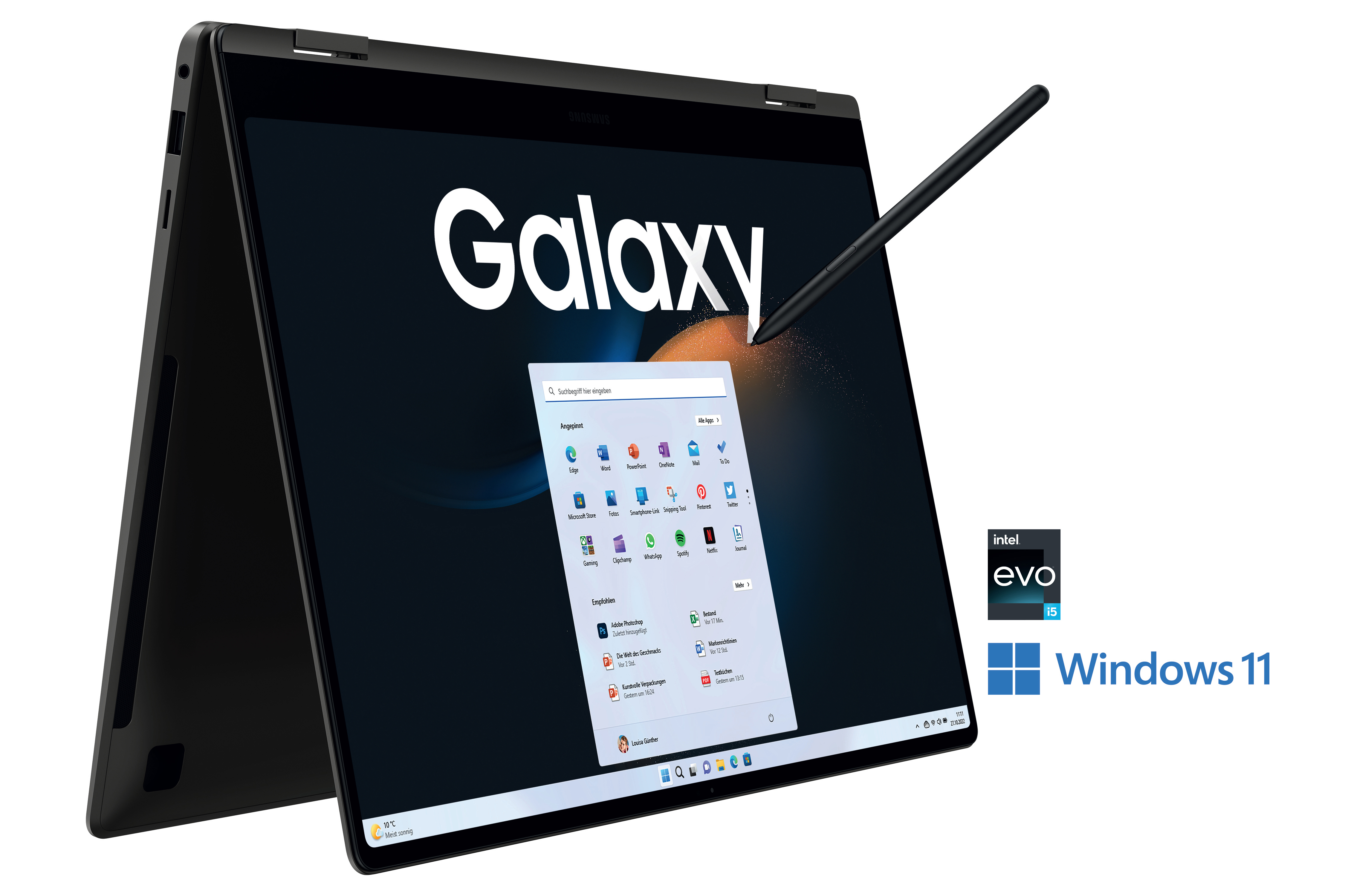 SAMSUNG Galaxy Book3 Pro 360°, Notebook, (64 Zoll i5 Prozessor, GB Touchscreen, Core™ GB Schwarz 512 mit SSD, 11 Intel®, 8 16 Windows Intel® RAM, Bit) Iris® Display Xe, Home
