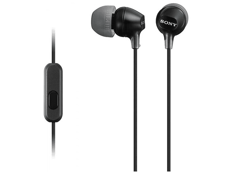 Sony MDR-EX15AP Dokanałowe Mikrofon Czarny – zdjęcie 3