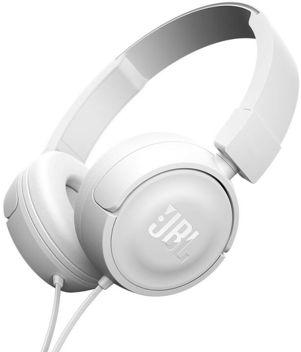 Przewodowe słuchawki nauszne JBL T450 Biały