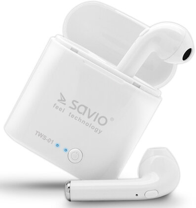Słuchawki bezprzewodowe SAVIO TWS-01 Biały